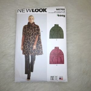 NEW LOOK N6768 Size S-XXL Misses Cape, EASY